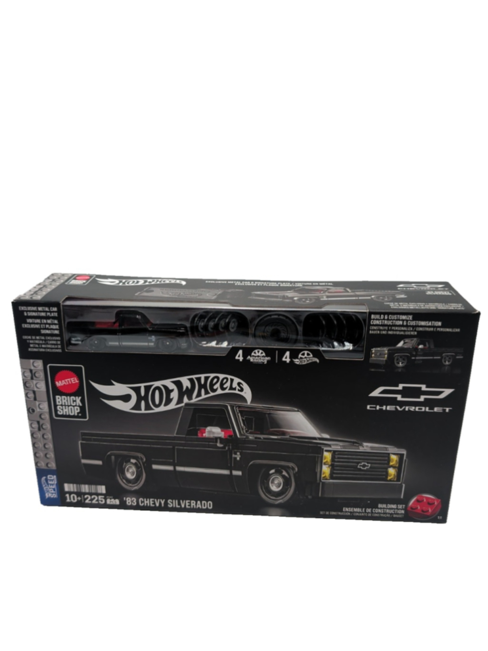 Mattel Brick Shop Hot Wheels 1983 Chevy Silverado 225pcs Black New sealed Gothic